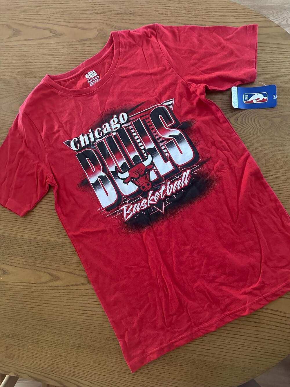 NBA Chicago Bulls Boys Graphic T-Shirt Red Size XL (16/18)